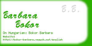 barbara bokor business card